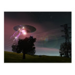 UFO Over Powerlines 2 Postcard
