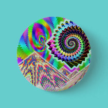 UFO over the Mountains... Visionary ART buttons