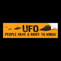UFO People have a right to know bumper stickers