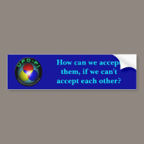 UFO-PI Triad Logo: How can we accept them? Bumper  bumper stickers
