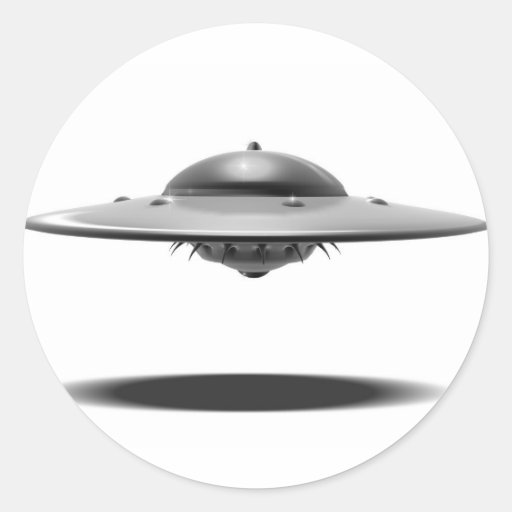 UFO Salamander Round Sticker