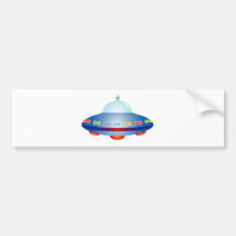 UFO Spaceship Bumper Stickers