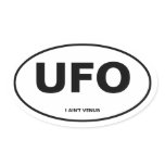 UFO OVAL STICKERS