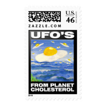 UFO'S From Planet Cholesterol Stamp
