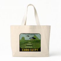 UFO'S OVER CAIRO EGYPT TRAVEL DESIGN TOTE BAGS