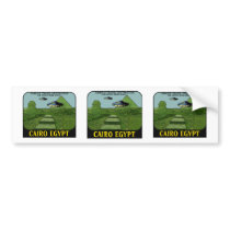 UFO'S OVER CAIRO EGYPT TRAVEL DESIGN BUMPER STICKER