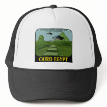 UFO'S OVER CAIRO EGYPT TRAVEL DESIGN MESH HAT
