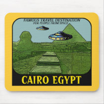 UFO'S OVER CAIRO EGYPT TRAVEL DESIGN MOUSEPADS