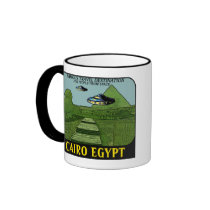 UFO'S OVER CAIRO EGYPT TRAVEL DESIGN MUGS