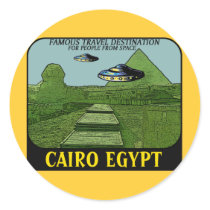 UFO'S OVER CAIRO EGYPT TRAVEL DESIGN STICKER