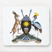 Uganda Coat of Arms Mousepad by FlagTshirts Uganda Coat of Arms Mousepad