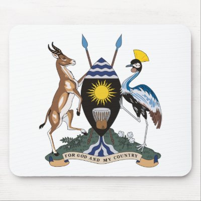 Uganda Coat of Arms Mousepad by FlagTshirts