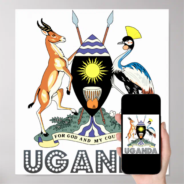 Uganda Coat Of Arms Poster Zazzle