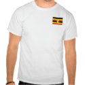 Uganda Flag and Map T-Shirt