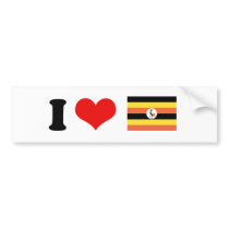 Uganda Flag bumper stickers
