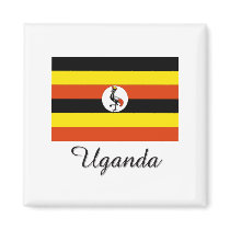 Uganda Flag Design magnets by flagshirt Uganda Flag Design magnets