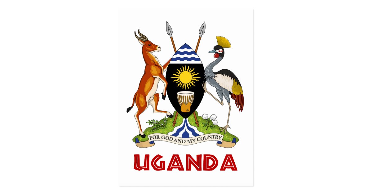 UGANDA - flag/emblem/coat of arms/symbol Postcard | Zazzle