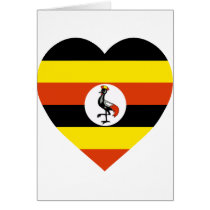 Uganda Flag Heart cards by Vexillophile Uganda Flag Heart cards
