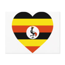 Uganda Flag Heart postcards by Vexillophile Uganda Flag Heart postcards
