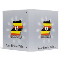 Uganda Flag Map 2.0 3 Ring Binders