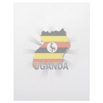Uganda Flag Map 2.0 Letterhead Template