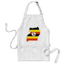 Uganda flag map aprons by FlagStore Uganda flag map aprons