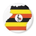 Uganda flag map magnets