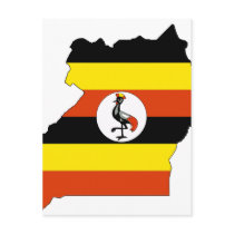 Uganda flag map postcards by FlagStore Uganda flag map postcards