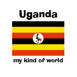 Uganda Flag-Map-Text T-Shirt