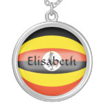 Uganda Flag + Name Necklace