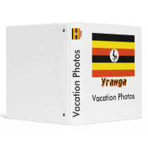 Uganda Flag with name in Russian Binder