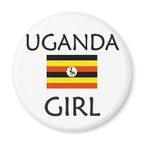 UGANDA GIRL magnets by flagshirt UGANDA GIRL magnets