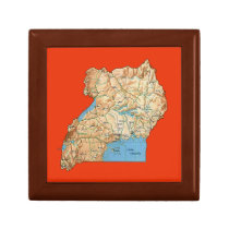 Uganda Map Gift Box