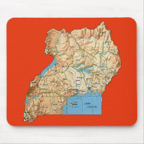Uganda Map Mousepad by FlagAndMap Uganda Map Mousepad
