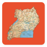 Uganda Map Sticker