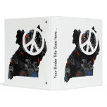 Uganda Trendy Peace Sign with Ugandan map binders