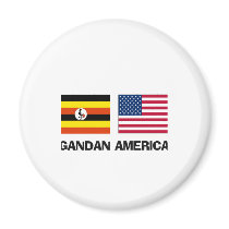 Ugandan American magnets by flagshirt Ugandan American magnets