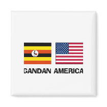 Ugandan American magnets by flagshirt Ugandan American magnets