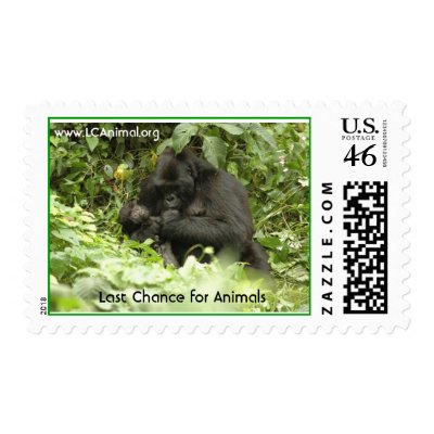 Ugandan Gorillas Postage by lastchanceforanimals