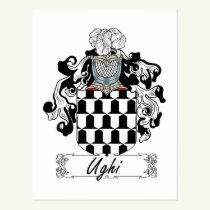 Ughi Family Crest Postcard