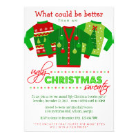 Ugly Christmas Sweater Holiday Party Custom Invite