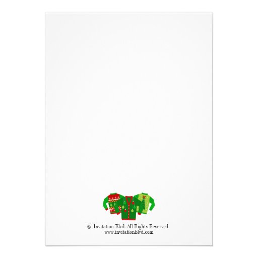 Ugly Christmas Sweater Holiday Party Custom Invite