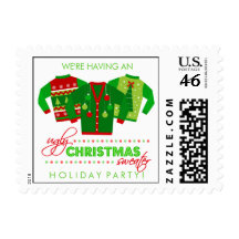 Ugly Christmas Sweater Holiday Party Stamps