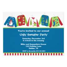 Ugly Christmas Sweater Party Invitations