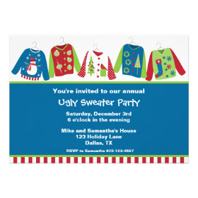 Ugly Christmas Sweater Party Invitations Personalized Invites