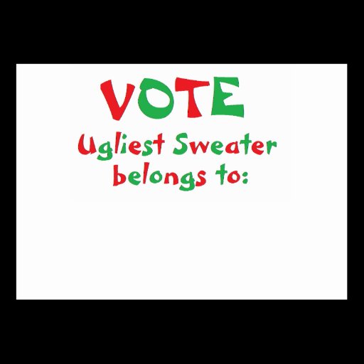  Ugly Christmas Sweater Party Voting Cards Business Card Templates 
