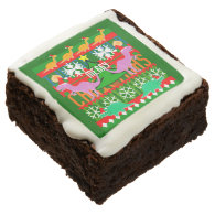 Ugly Christmas Sweater Pattern Cute Dinosaurs Brownie
