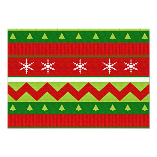 Ugly Christmas Sweater Voting Ballot Card (front side)