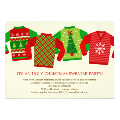 Ugly Christmas Sweaters Holiday Party Invitation
