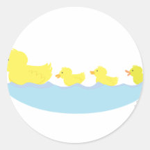 ugly duckling in a pond round stickers